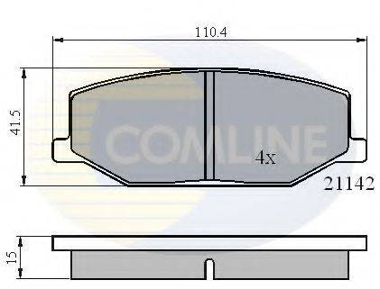 COMLINE CBP0195 Комплект гальмівних колодок, дискове гальмо