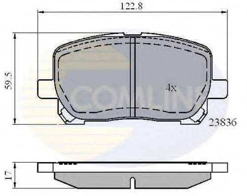 COMLINE CBP01132 Комплект гальмівних колодок, дискове гальмо