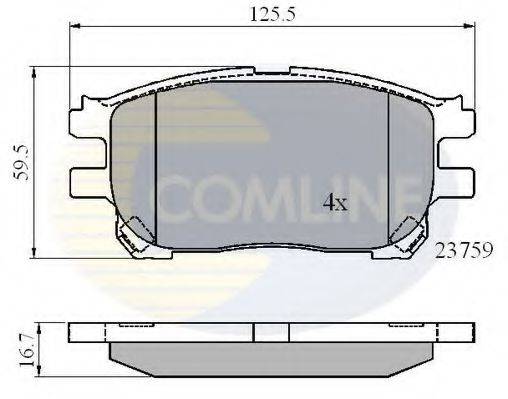 COMLINE CBP01139 Комплект гальмівних колодок, дискове гальмо
