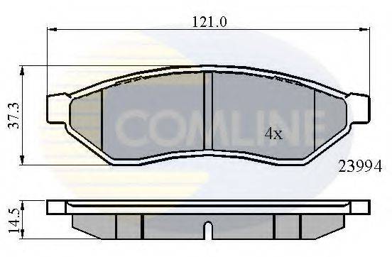 COMLINE CBP01190 Комплект гальмівних колодок, дискове гальмо