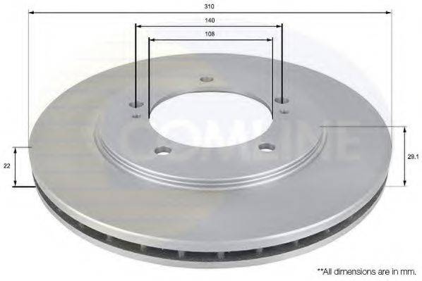 COMLINE ADC0921V гальмівний диск