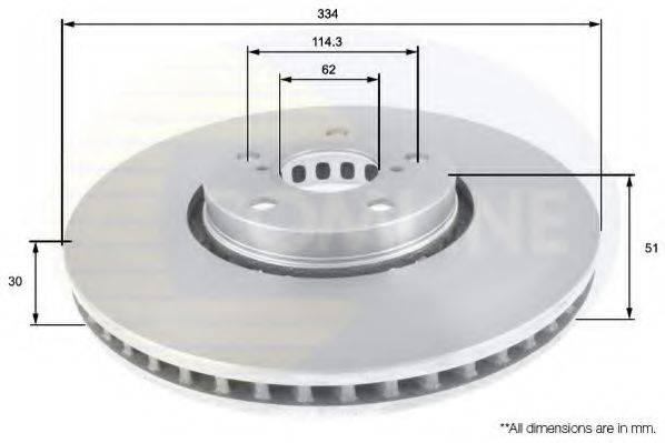 COMLINE ADC01125V гальмівний диск
