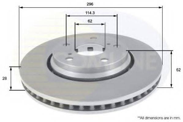 COMLINE ADC2500V гальмівний диск
