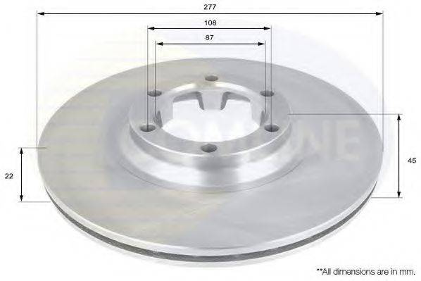 COMLINE ADC0307V гальмівний диск