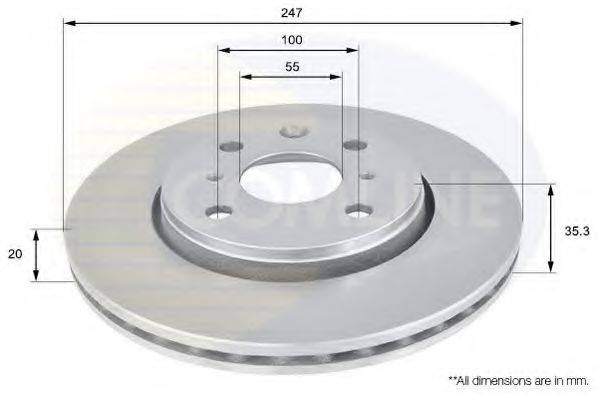 COMLINE ADC1561V гальмівний диск