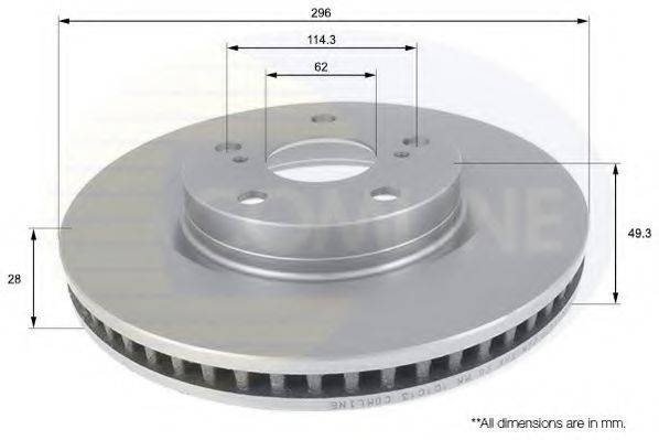 COMLINE ADC01147V гальмівний диск