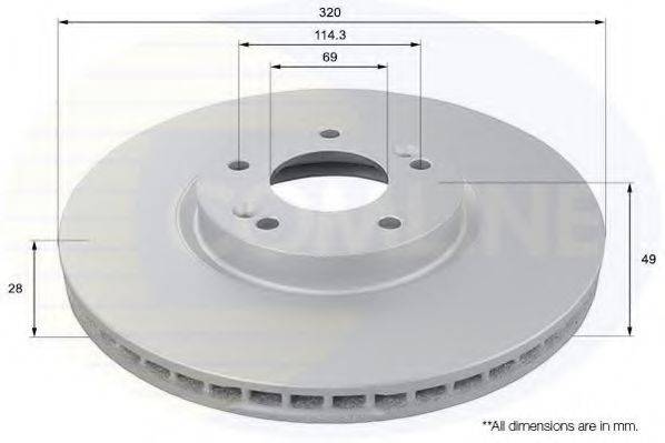 COMLINE ADC1096V гальмівний диск