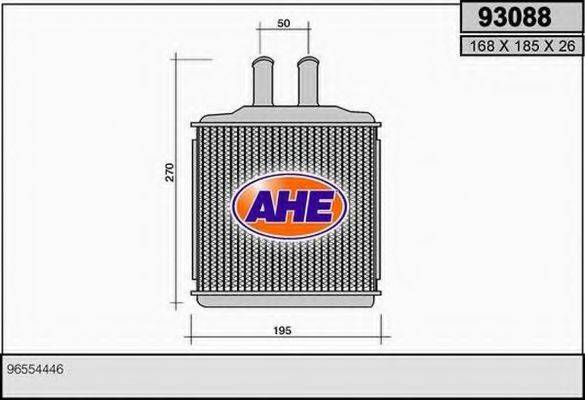 AHE 93088 Теплообмінник, опалення салону