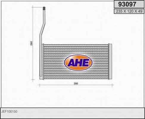 AHE 93097 Теплообмінник, опалення салону