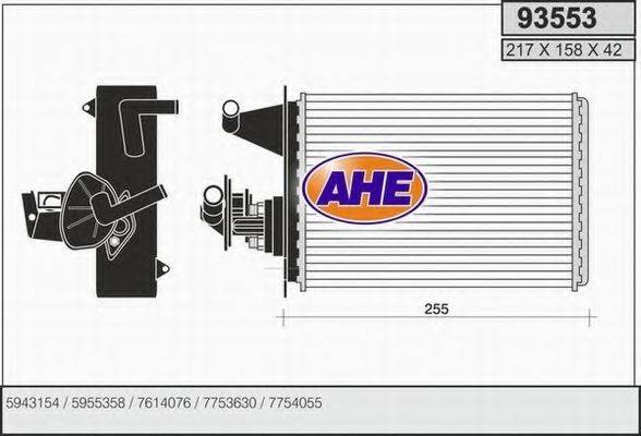 AHE 93553 Теплообмінник, опалення салону