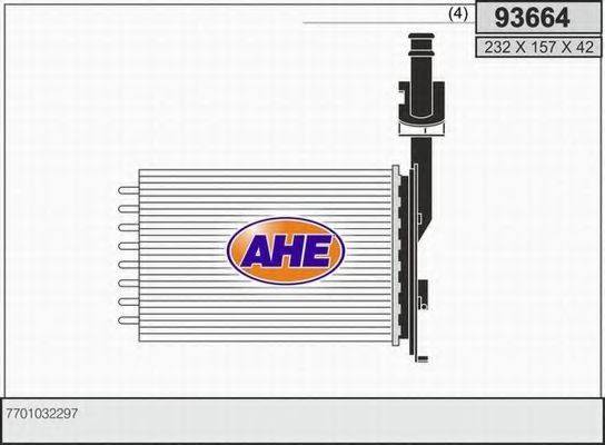 AHE 93664 Теплообмінник, опалення салону