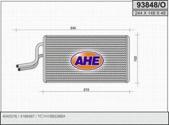 AHE 93848O Теплообмінник, опалення салону