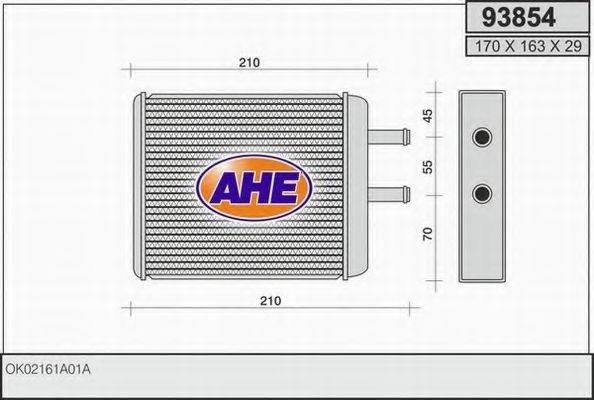 AHE 93854 Теплообмінник, опалення салону