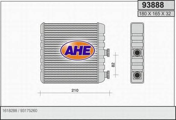 AHE 93888 Теплообмінник, опалення салону