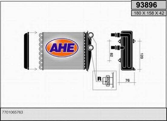 AHE 93896 Теплообмінник, опалення салону