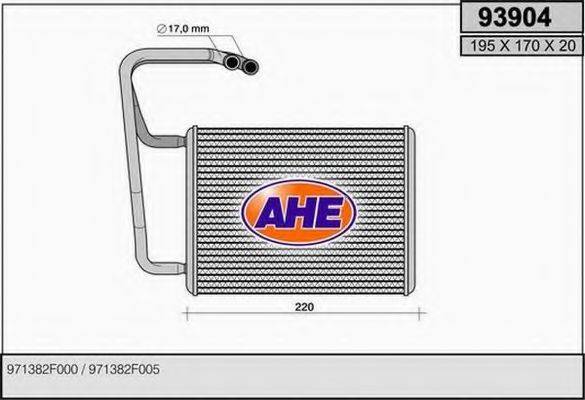 AHE 93904 Теплообмінник, опалення салону