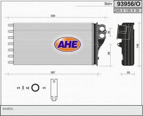 AHE 93956O Теплообмінник, опалення салону