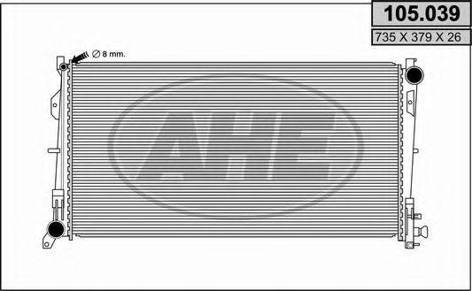 AHE 105039 Радіатор, охолодження двигуна