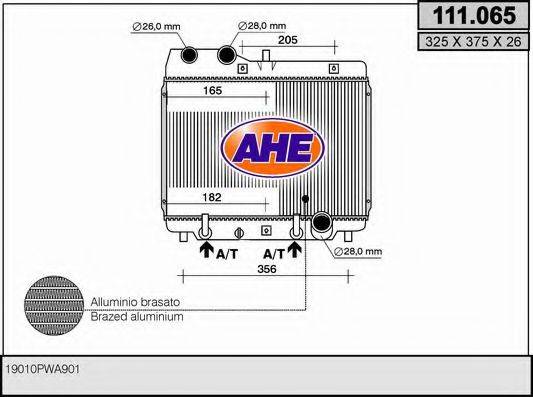 AHE 111065 Радіатор, охолодження двигуна