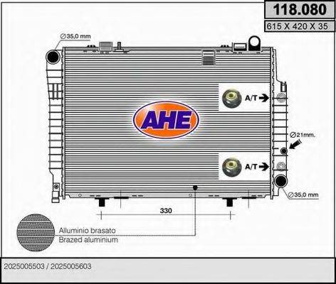 AHE 118080 Радіатор, охолодження двигуна
