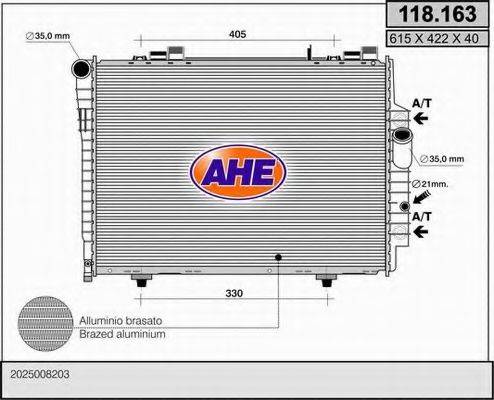 AHE 118163 Радіатор, охолодження двигуна