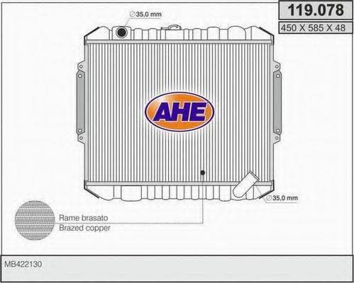 AHE 119078 Радіатор, охолодження двигуна