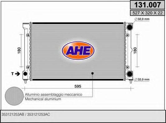 AHE 131007 Радіатор, охолодження двигуна