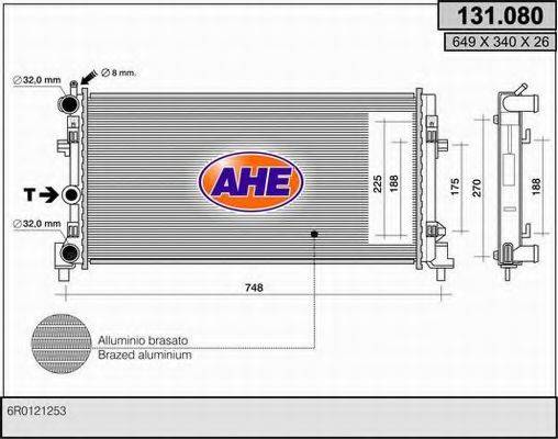 AHE 131080 Радіатор, охолодження двигуна