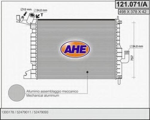 AHE 121071A Радіатор, охолодження двигуна