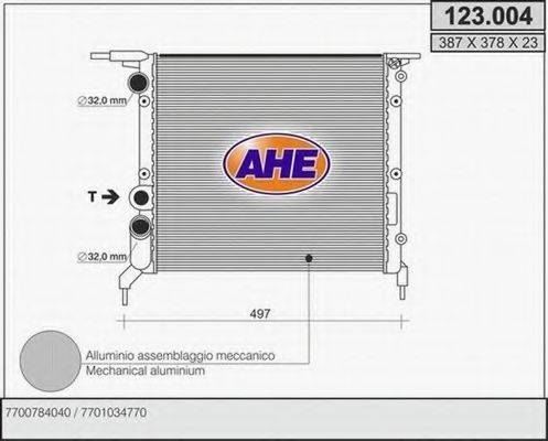 AHE 123004 Радіатор, охолодження двигуна