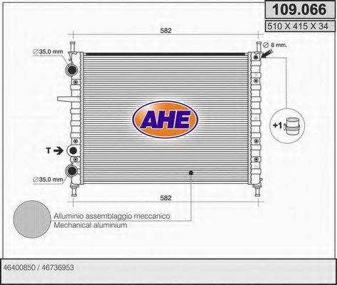 AHE 109066 Радіатор, охолодження двигуна