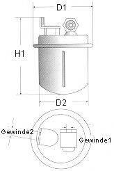 HONDA 16900-SH3-A30 Паливний фільтр