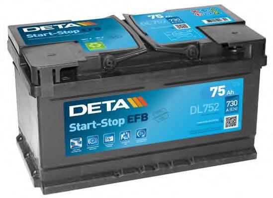 DETA DL752 Стартерна акумуляторна батарея; Стартерна акумуляторна батарея