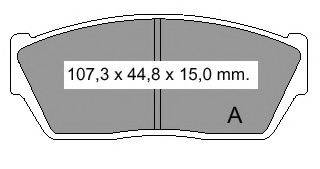 VEMA 834400 Комплект гальмівних колодок, дискове гальмо