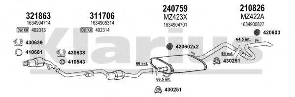 KLARIUS 600443E Система випуску ОГ