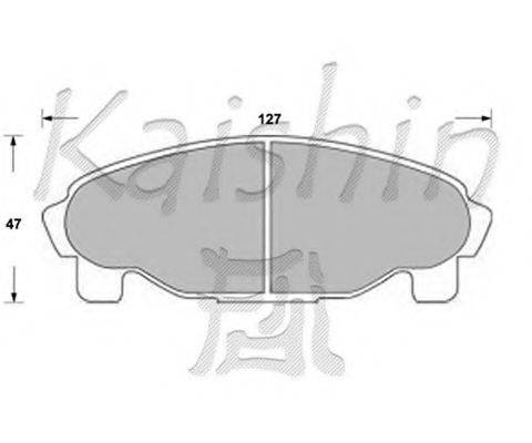 KAISHIN D0027 Комплект гальмівних колодок, дискове гальмо