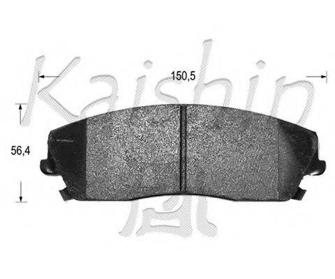 KAISHIN D10126 Комплект гальмівних колодок, дискове гальмо