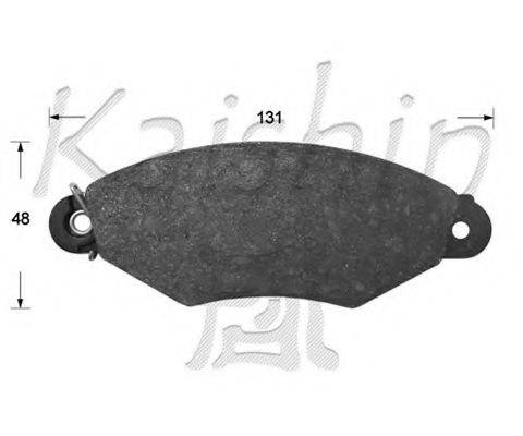 KAISHIN D10167 Комплект гальмівних колодок, дискове гальмо