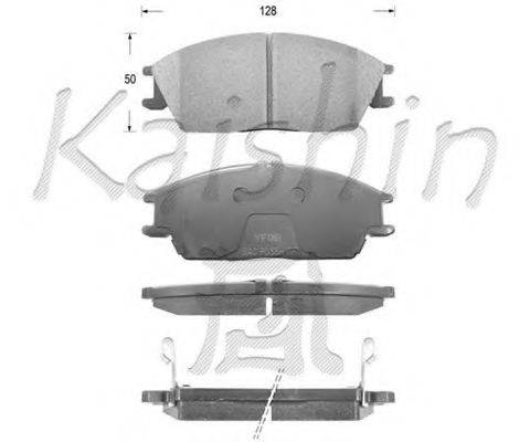 KAISHIN FK11091 Комплект гальмівних колодок, дискове гальмо