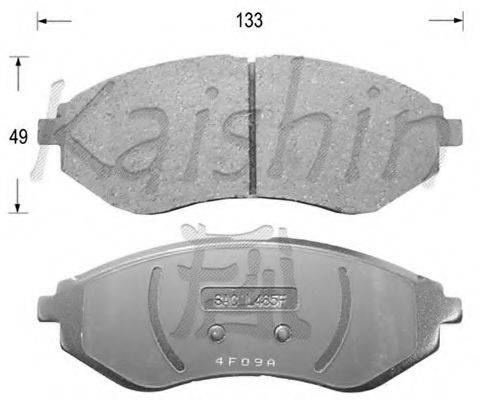 KAISHIN D11129 Комплект гальмівних колодок, дискове гальмо