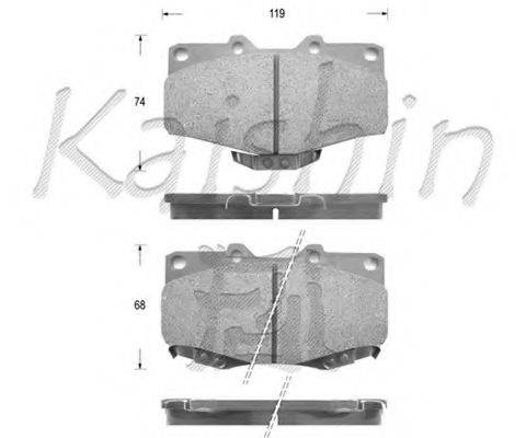 KAISHIN FK2160 Комплект гальмівних колодок, дискове гальмо