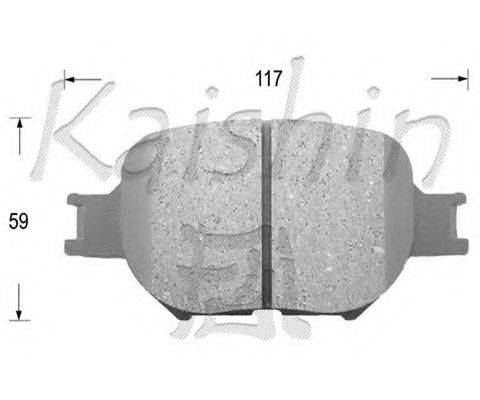 KAISHIN FK2180 Комплект гальмівних колодок, дискове гальмо