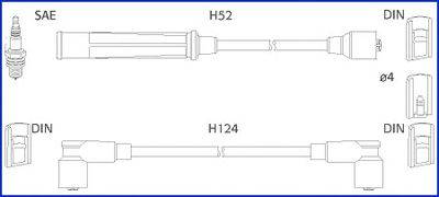 HITACHI 134391 Комплект дротів запалювання