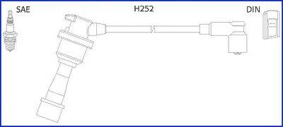 HITACHI 134480 Комплект дротів запалювання