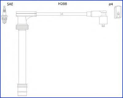 HITACHI 134518 Комплект дротів запалювання