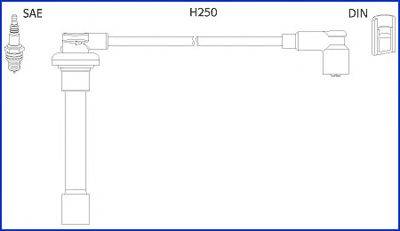 HITACHI 134520 Комплект дротів запалювання