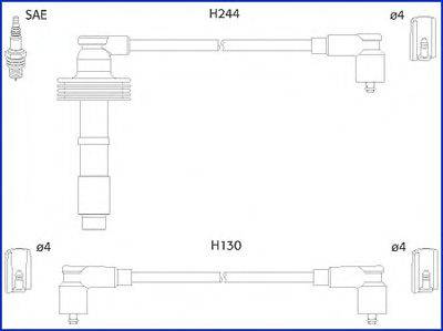 HITACHI 134549 Комплект дротів запалювання