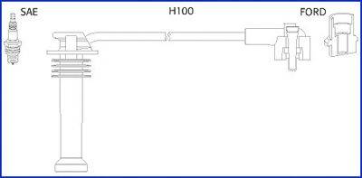 HITACHI 134657 Комплект дротів запалювання
