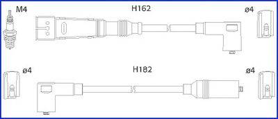 HITACHI 134701 Комплект дротів запалювання