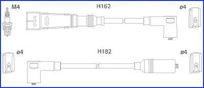 HITACHI 134704 Комплект дротів запалювання
